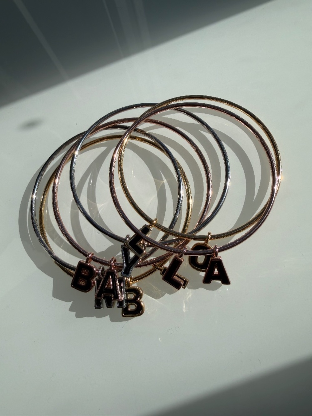 Bimba y Lola Statement Bangle Bracelets - Gold/Silver/Rose Gold
